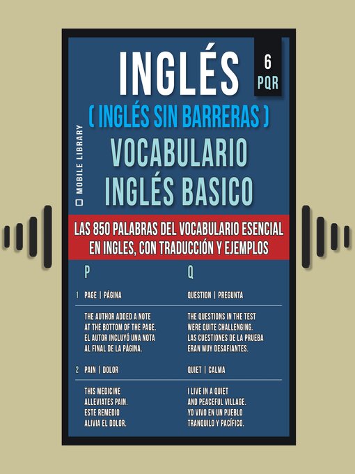 Cover image for Inglés (Inglés Sin Barreras) Vocabulario Inglés Basico--6--PQR